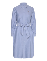 Polo Ralph Lauren - Belted Cotton Oxford Shirtdress - Iki kelių ir midi suknelės - Mėlyna