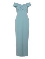 Lauren Ralph Lauren - Plshd Crepe-Gown - Ilga suknelė - Mėlyna