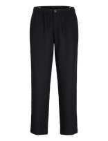 Jack & Jones - Jpstkarl Lawrence Linen Chino Sn - Lininės kelnės - Juoda