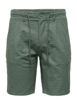 ONLY & SONS - Onsleo Life 0009 Seersucker Shorts Noos - Laisvalaiko marškiniai - Žalia