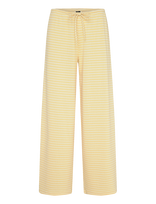 Gina Tricot - Striped Soft Trousers - Plačios kelnės - Geltona