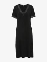 Damella Of Sweden - Nightdress Short Sleeve - Naktiniai marškiniai - Juoda