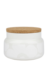 Marimekko Home - Unikko Jar 0,7L - Virtuvės stiklainis - Balta
