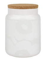 Marimekko Home - Unikko Jar 1,2L - Virtuvės stiklainis - Balta