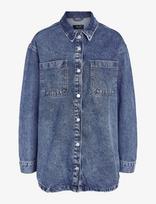 NOISY MAY - Nmalva L/S Denim Shacket Az351Mb Noos - Džinsiniai marškiniai - Mėlyna