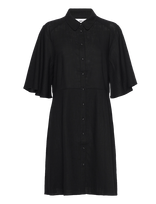 Selected - Slfgulia 2/4 Short Shirt Dress D - Iki kelių ir midi suknelės - Juoda