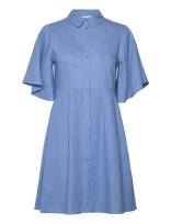 Selected - Slfgulia 2/4 Short Shirt Dress D - Iki kelių ir midi suknelės - Mėlyna