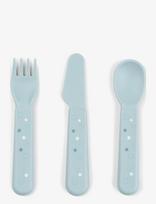 Done By Deer - Foodie Cutlery Set Happy Dots Blue - Stalo įrankiai - Mėlyna
