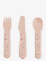 Done By Deer - Foodie Cutlery Set Happy Dots Powder - Stalo įrankiai - Rožinė