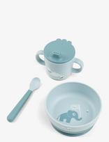 Done By Deer - Foodie First Meal Set Suction Elphee Blue - Vakarienės rinkiniai - Mėlyna