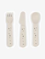 Done By Deer - Foodie Cutlery Set Confetti Sand - Stalo įrankiai - Smėlio