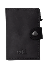 Edd. - Rfid Leather/Alu Card Holder - Kortelių dėklas - Juoda