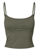 Rethinkit Studios - Butter Soft Top True To Body - Marškinėliai be rankovių - Chaki spalva