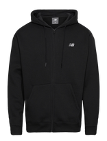 New Balance - Sport Essentials Logo Fleece Full Zip - Sportinis džemperis su gobtuvu - Juoda