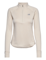 New Balance - Rc Essential Heat Grid 1/2 Zip - Flisiniai ir apatiniai megztiniai - Smėlio