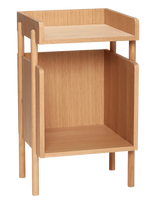 Hübsch - Archive Bedside Table Natural - Naktinis stalelis