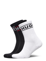 HUGO - 3P Qsrib Sporty Cc W - Įprastos kojinės - Balta