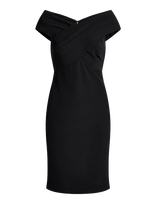 Lauren Ralph Lauren - Crepe Off-The-Shoulder Cocktail Dress - Trumpa suknelė - Juoda