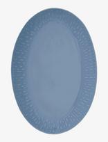 Aida - Confetti Oval Dish W/Relief 1 Pcs. Giftbox - Serviravimo lėkštė - Mėlyna