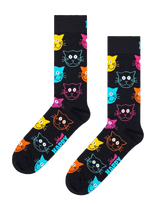 Happy Socks - Cat Sock - Įprastos kojinės - Juoda