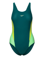 Speedo - Womens Colourblock 2.0 - Sportinis maudymosi kostiumėlis - Žalia