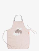 Done By Deer - Waterproof Kids Apron Happy Clouds Powder - Prijuostė - Rožinė