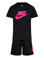 Nike - Nike Club Tee & Short Set - Marškinėlių rinkinys trumpomis rankovėmis - Juoda