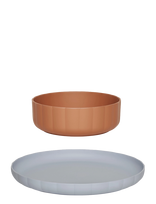 OYOY MINI - Pullo Plate & Bowl - Set Of 2 - Lėkštės - Marga / raštuota
