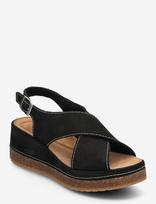 Clarks - Kassanda Step D - Plokščiapadės basutės - Juoda