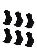Danish Endurance - Bamboo Crew Socks 6-Pack - Įprastos kojinės - Juoda