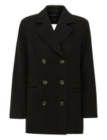 My Essential Wardrobe - Franniemw Short Coat - Vilnonė striukė - Juoda