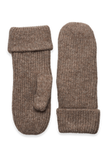 Gina Tricot - Rib Mitten - Kumštinės pirštinės - Ruda