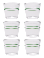Hübsch - Orbit Drikkeglas - Stiklinė vandeniui - Žalia