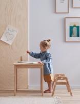 Kid's Concept - Table & Adjustable Stool - Vaikų miegamojo komplektai - Smėlio