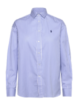 Polo Ralph Lauren - Relaxed Fit Striped Cotton Shirt - Marškinėliai ilgomis rankovėmis - Mėlyna