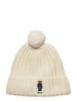 Polo Ralph Lauren - Rws Wool Recyc Nyln-Pom Dnm Bear Be - Kepurė - Kreminė spalva