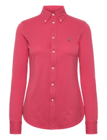 Polo Ralph Lauren - Slim Fit Knit Cotton Oxford Shirt - Marškinėliai ilgomis rankovėmis - Rožinė