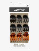 Babyliss Paris - Mini Jaw Clips 9 Pcs Black/Brown - Plaukų segtukas - Nude