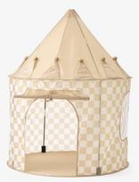 Kid's Concept - Play Tent Check Yellow - Žaislinė palapinė - Kreminė spalva