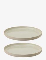 Stelton - Emma Middagstallerken Ø 24 Cm 2 Stk Grey - Vakarienės lėkštės - Smėlio