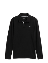 Tom Tailor - Basic Polo With Contrast - Marškinėliai ilgomis rankovėmis - Juoda