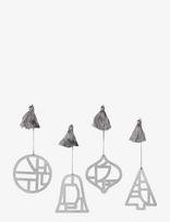 Broste Copenhagen - Fili Ornaments - Kalėdiniai žaisliukai ir eglutės aksesuarai - Sidabro