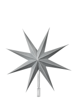 Broste Copenhagen - Star Tree Topper - Kalėdiniai žaisliukai ir eglutės aksesuarai - Pilka