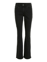 Vila - Vibetty Rw Flared Jeans Blk Osc221-Noos - Platėjančios kelnės - Juoda