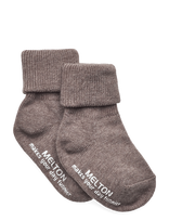 Melton - Cotton Socks - Anti-Slip - Neslystančios kojinės - Ruda