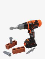 Smoby - Smoby Black+Decker Mechanical Drill And Accessories - Žaislų įrankiai - Marga / raštuota