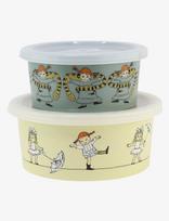 Rätt Start - Pippi Cirkus, Snackbox, 2-Pack - Pietų dėžutė - Marga / raštuota
