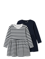 Name It - Nmfvivia Ls Dress 2P Noos - Suknelė ilgomis rankovėmis - Tamsiai mėlyna