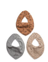 Pippi - Bandana Bib Boy -Aop (3-Pack) - Seilinukas - Marga / raštuota