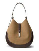 Polo Ralph Lauren - Polo Id Suede Large Shoulder Bag - Rankinė - Ruda